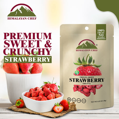 Himalayan Chef Freeze-Dried Strawberry Crisp - 10 Bags